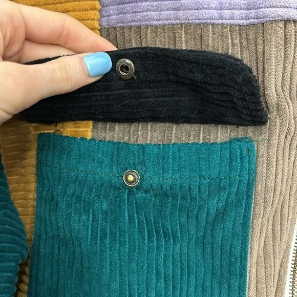 Urban Outfitters Ryder Color Blocked Corduroy Zip Jacket - Sold Out - Picture 10 of 11